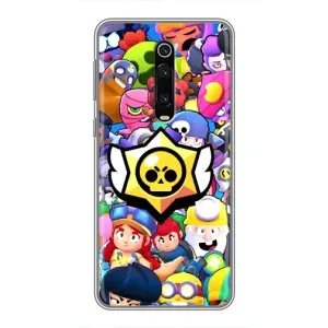 Чехол для Xiaomi Mi 9T Бравл Старс (VPrint) (Лого Brawl Stars)