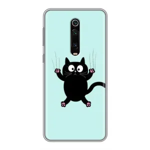 Чехол с принтом для Xiaomi Mi 9T (AlphaPrint) Модные коты (Падающий кот)