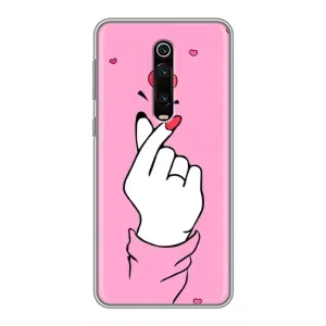 Чехол с принтом для Xiaomi Mi 9T (AlphaPrint - Знак сердечка) (Знак Love)