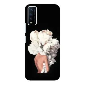 Чехлы (ART) Цветы на ViVO Y12s (VPrint) (Білі квіти)