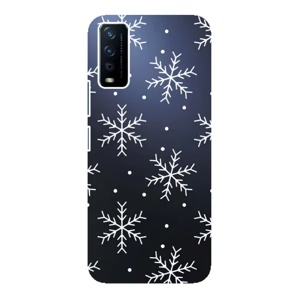 Чехол с принтом «Белые снежинки» для Vivo Y12s