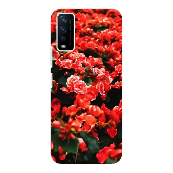 Чехол с принтом «Цветы красные» для Vivo Y12s Чехол с принтом «Цветы красные» для Vivo Y12s