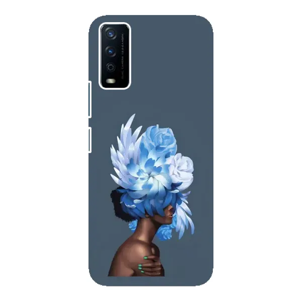 Чохол з принтом «Квіти на голові» для Vivo Y12s