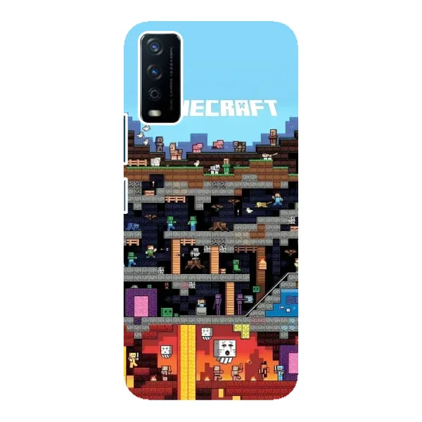 Чохол з принтом «фон Minecraft» для Vivo Y12s