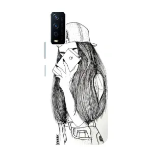Чохол з друком для ViVO Y12s - (Мода) (AlphaPrint) (Фото дівчини)
