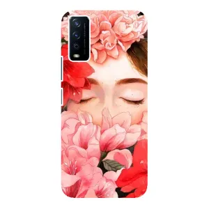 Чехлы (ART) Цветы на ViVO Y12s (VPrint) (Очі в квітах)