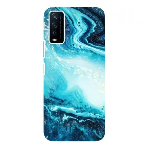 Мраморний чехол на ViVO Y12s (VPrint) (Блакитний мрамор)