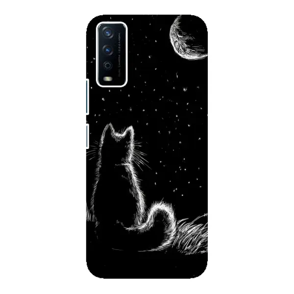 Чехол с принтом «Котик и луна» для Vivo Y12s Чехол с принтом «Котик и луна» для Vivo Y12s