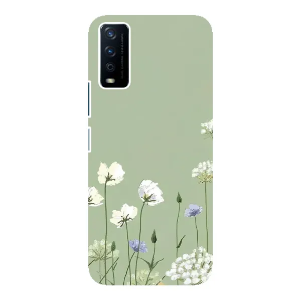 Чехол с принтом «Цветы на зеленом» для Vivo Y12s