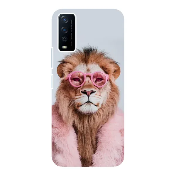Чехол с принтом «Лев в очках» для Vivo Y12s