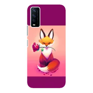 Чохли з картинкою Лисичка для ViVO Y12s (VPrint) (Лиса з трояндою)