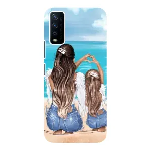 Чохол з друком для ViVO Y12s - (Мама з дитинкою) (AlphaPrint) (Мама з донькою)