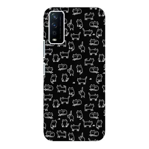 Чохол з принтом для ViVO Y12s (AlphaPrint) Модні коти (Маленькі котики)