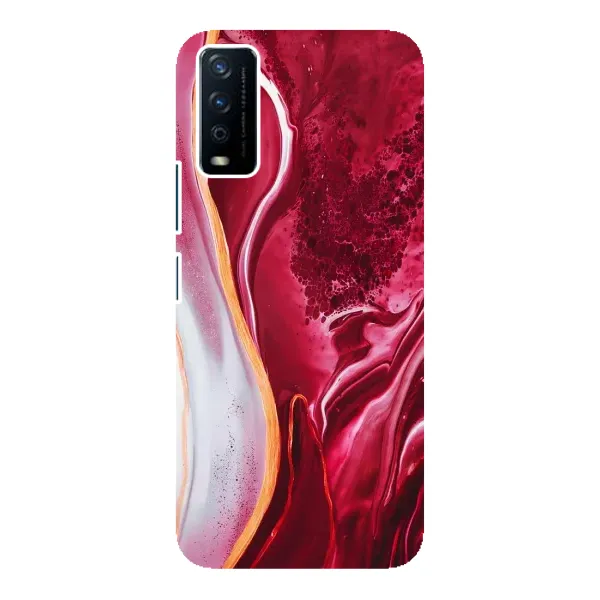 Чехол с принтом «Мрамор красный» для Vivo Y12s Чехол с принтом «Мрамор красный» для Vivo Y12s