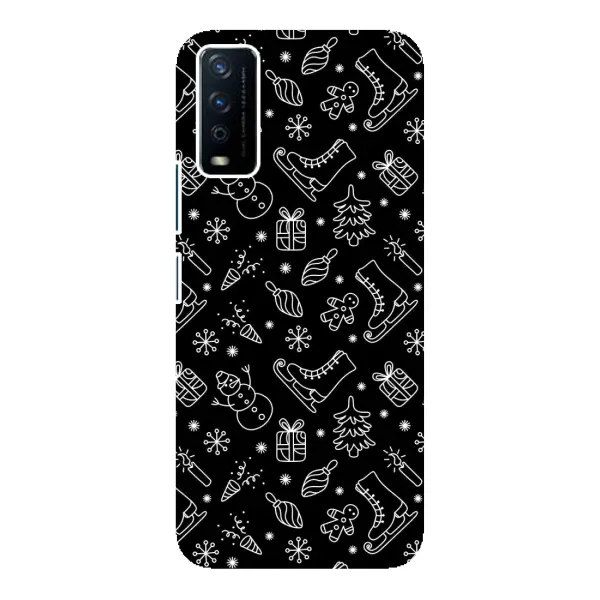 Чехол с принтом «Новогодний фон» для Vivo Y12s