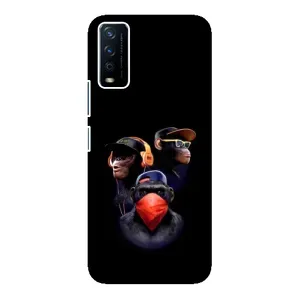 Чохол з Мавпами ViVO Y12s - (AlphaPrint) (Три мавпи)
