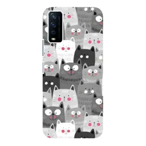 Чохли з Котиками для ViVO Y12s (VPrint) (Мальовані котики)