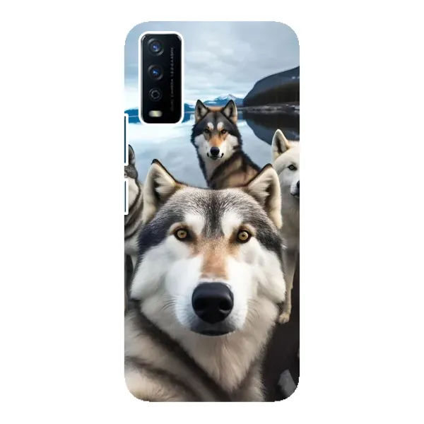 Чехол с принтом «Селфи ХАски» для Vivo Y12s Чехол с принтом «Селфи ХАски» для Vivo Y12s
