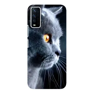 Чохли з Котиками для ViVO Y12s (VPrint) (Сірий Кіт)