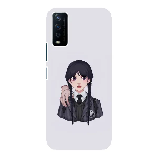 Чехол с принтом «Уэнздей и Вещь» для Vivo Y12s Чехол с принтом «Уэнздей и Вещь» для Vivo Y12s