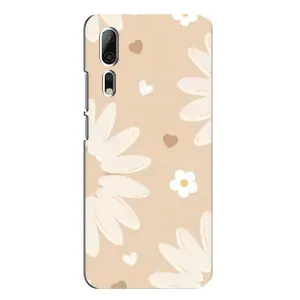 Чохол з принтом «Бежеві квіти» для ZTE Axon 10 Pro