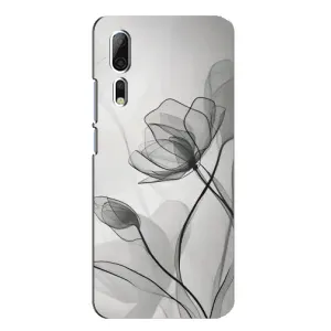 Чохол з принтом «Чорні квіти» для ZTE Axon 10 Pro