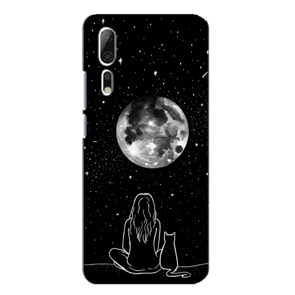 Чохол з принтом «Дівчина з котом» для ZTE Axon 10 Pro