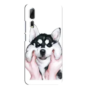 Чехлы с собаками для ZTE Axon 10 Pro (VPrint) (Довольный Хаски)