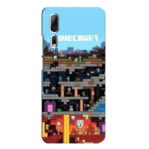 Чехол Майнкрафт на ZTE Axon 10 Pro (AlphaPrint) Minecraft (фон Minecraft)