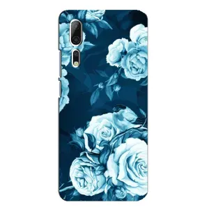 Чехлы (ART) Цветы на ZTE Axon 10 Pro (VPrint) (Голубые Бутоны)