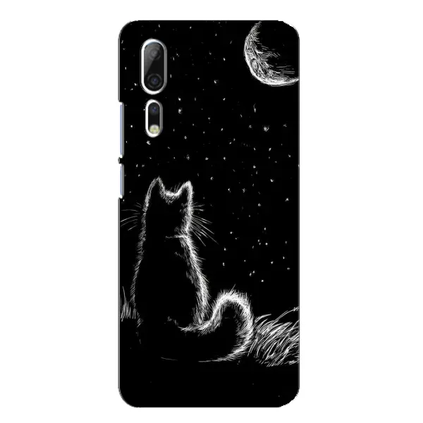 Чохол з принтом «Котик і місяць» для ZTE Axon 10 Pro