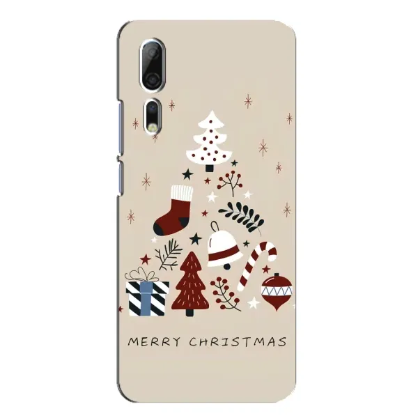 Чехол с принтом «Merry Christmas» для ZTE Axon 10 Pro