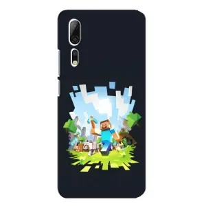 Чехол Майнкрафт на ZTE Axon 10 Pro (AlphaPrint) Minecraft (персонажи Minecraft)