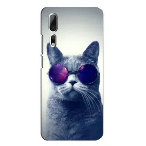 Чохол з принтом для ZTE Axon 10 Pro (AlphaPrint) Модні коти (Стильний кіт)