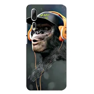 Чохол з Мавпами ZTE Axon 10 Pro - (AlphaPrint) (В навушниках)