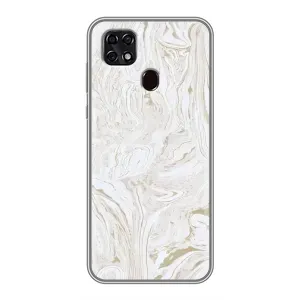 Мраморный чехол на ZTE Blade 20 Smart (VPrint) (Белый мрамор)