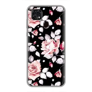 Чехлы с Цветами для ZTE Blade 20 Smart (VPrint) (Цветочки на черном)