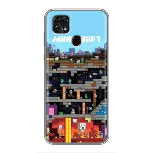 Чехол с принтом «фон Minecraft» для ZTE Blade 20 Smart