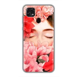 Чехлы (ART) Цветы на ZTE Blade 20 Smart (VPrint) (Глаза в цветах)