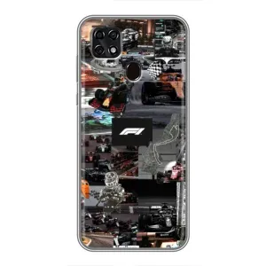 Чехол Формула1 на ZTE Blade 20 Smart (Гоночный коллаж Ф1)