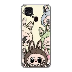 Чехол с Лабубу на ZTE Blade 20 Smart (Золотая обезьяна Bored Ape)