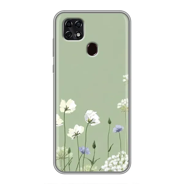 Чехол с принтом «Цветы на зеленом» для ZTE Blade 20 Smart