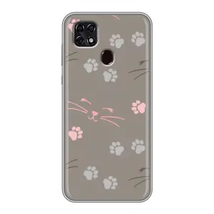 Чехол с рисунком кот на ZTE Blade 20 Smart (Лапы и усы)