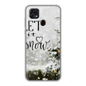 Новогодние, Праздничные Чехлы для ZTE Blade 20 Smart - 2024 год (Let it snow)