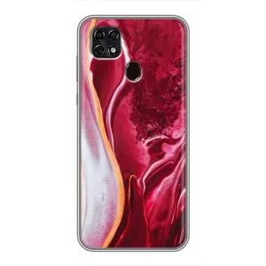 Чехол с принтом «Мрамор красный» для ZTE Blade 20 Smart