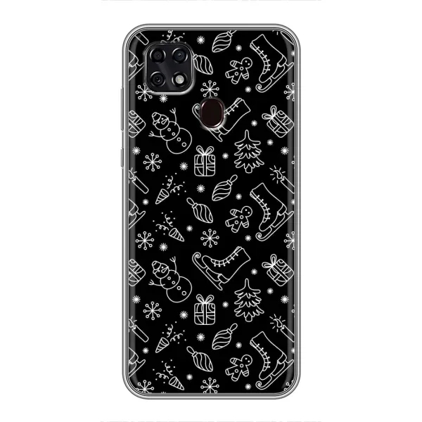 Чехол с принтом «Новогодний фон» для ZTE Blade 20 Smart