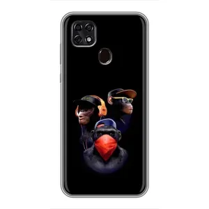 Чехол с Обезьянами ZTE Blade 20 Smart - (AlphaPrint) (Три обезьяны)