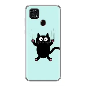 Чехол с принтом «Падающий кот» для ZTE Blade 20 Smart