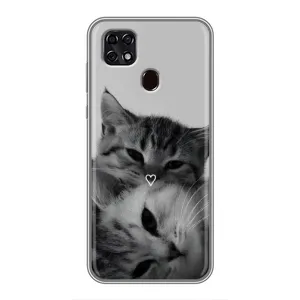 Чехол с рисунком кот на ZTE Blade 20 Smart (Пара котов)