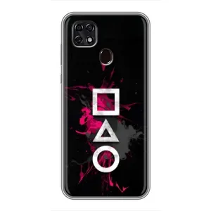 Чехол Гра в кальмара для ZTE Blade 20 Smart (Символы Игра кальмара)